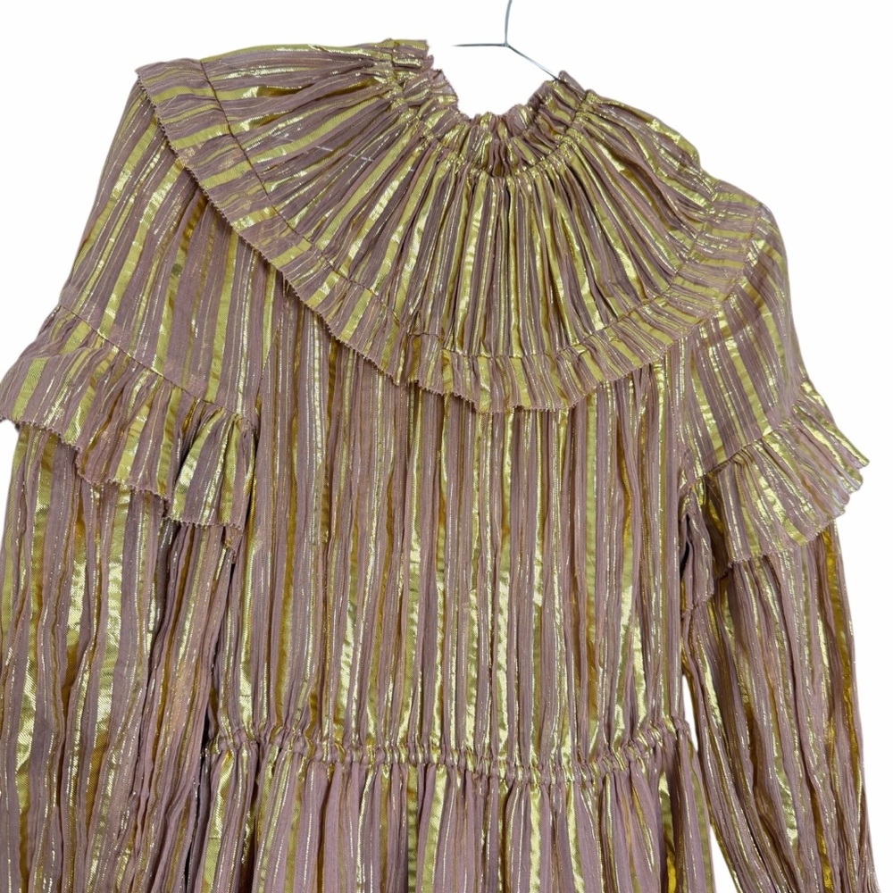 Ulla Johnson Averil Ruffled Georgette Dress in Blush - Picture 5 of 10